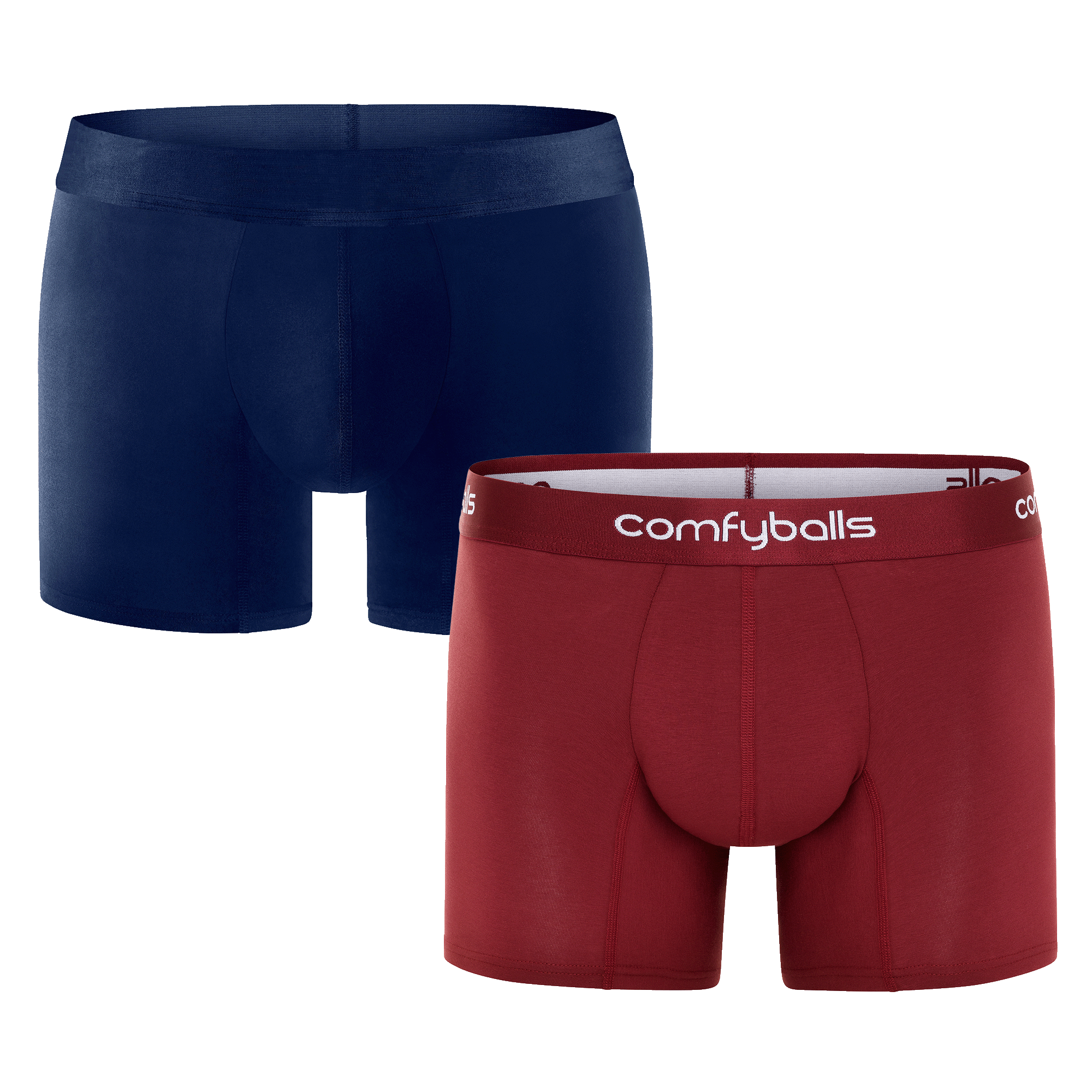 Red & Navy Boxers Duo LONG