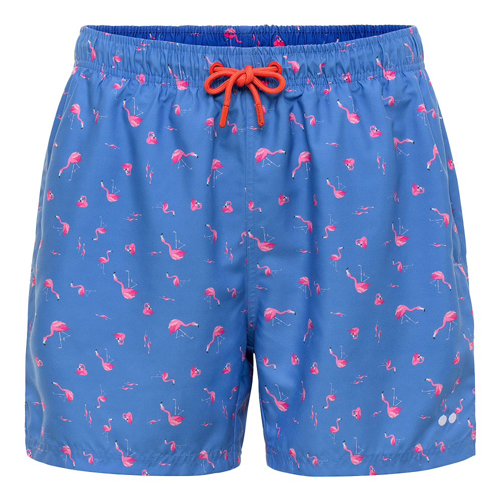 Blue Flamingo Swim Trunks