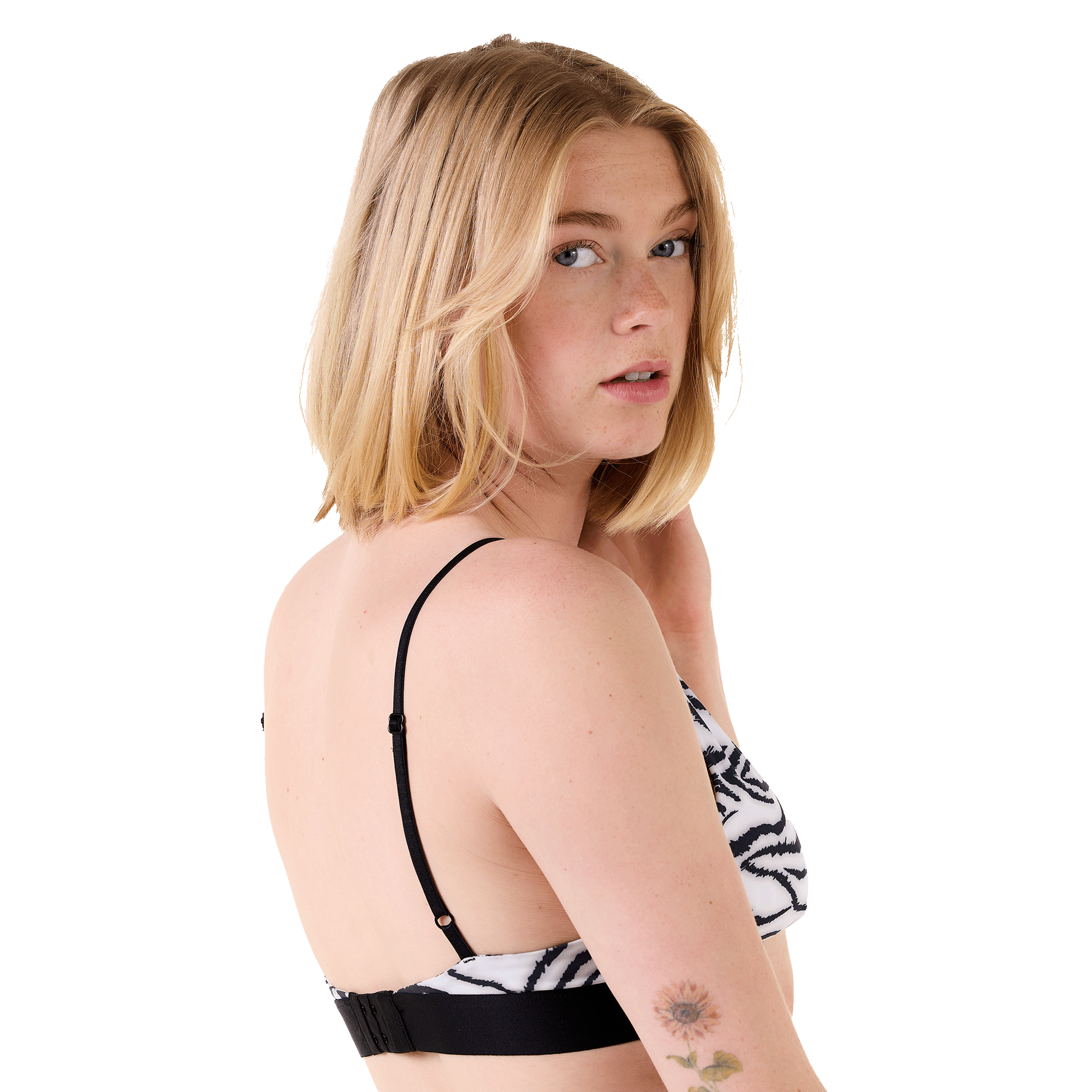 Zebra Plunge Bralette & Cheeky (2x) bundle