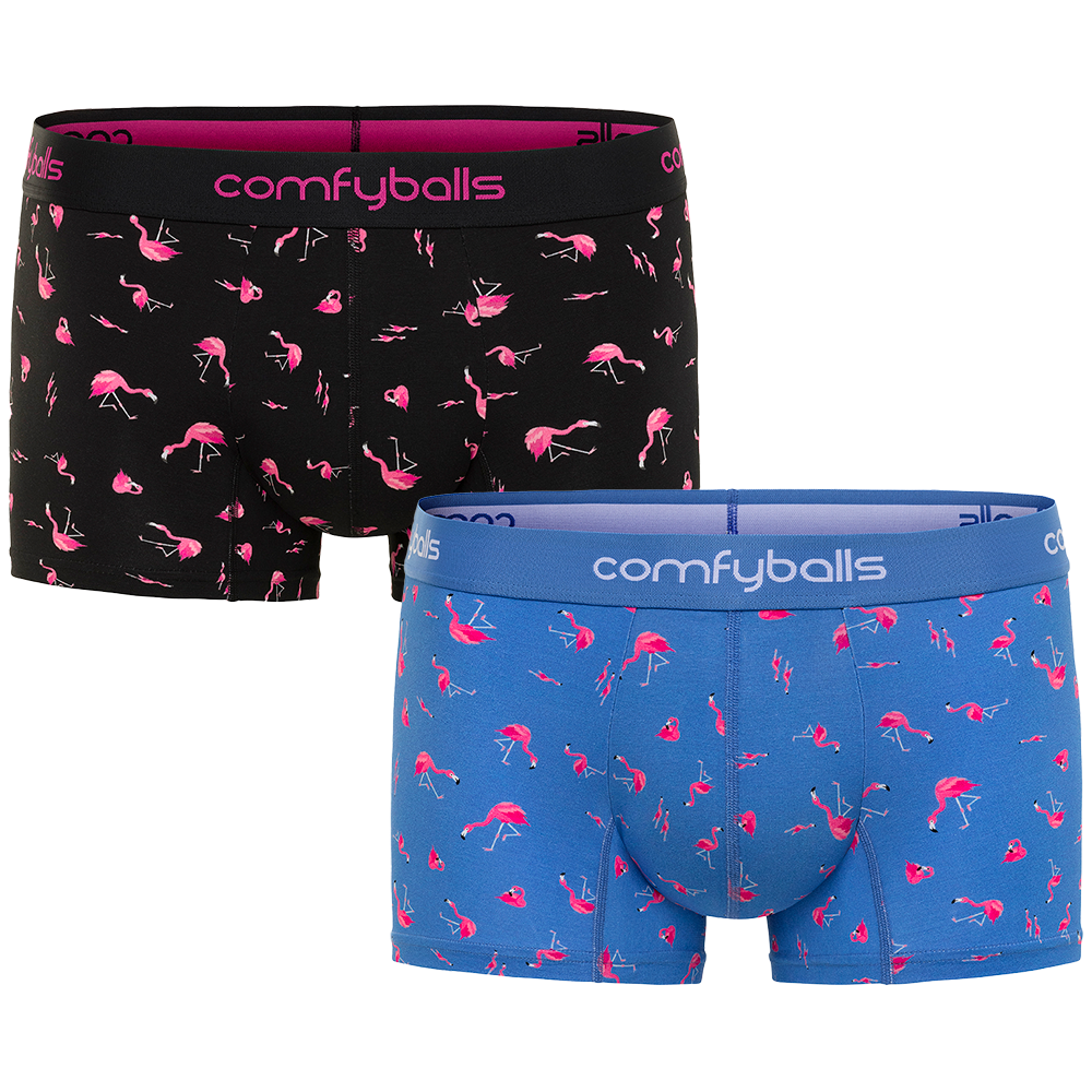 Black & Blue Flamingo Regular Boxer Bundle