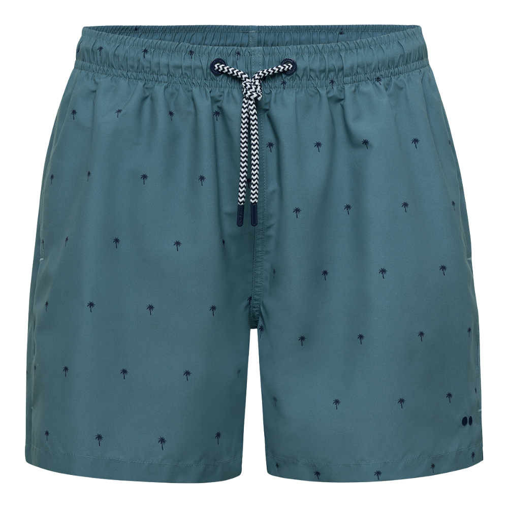 Blue Tropical Swim Trunks