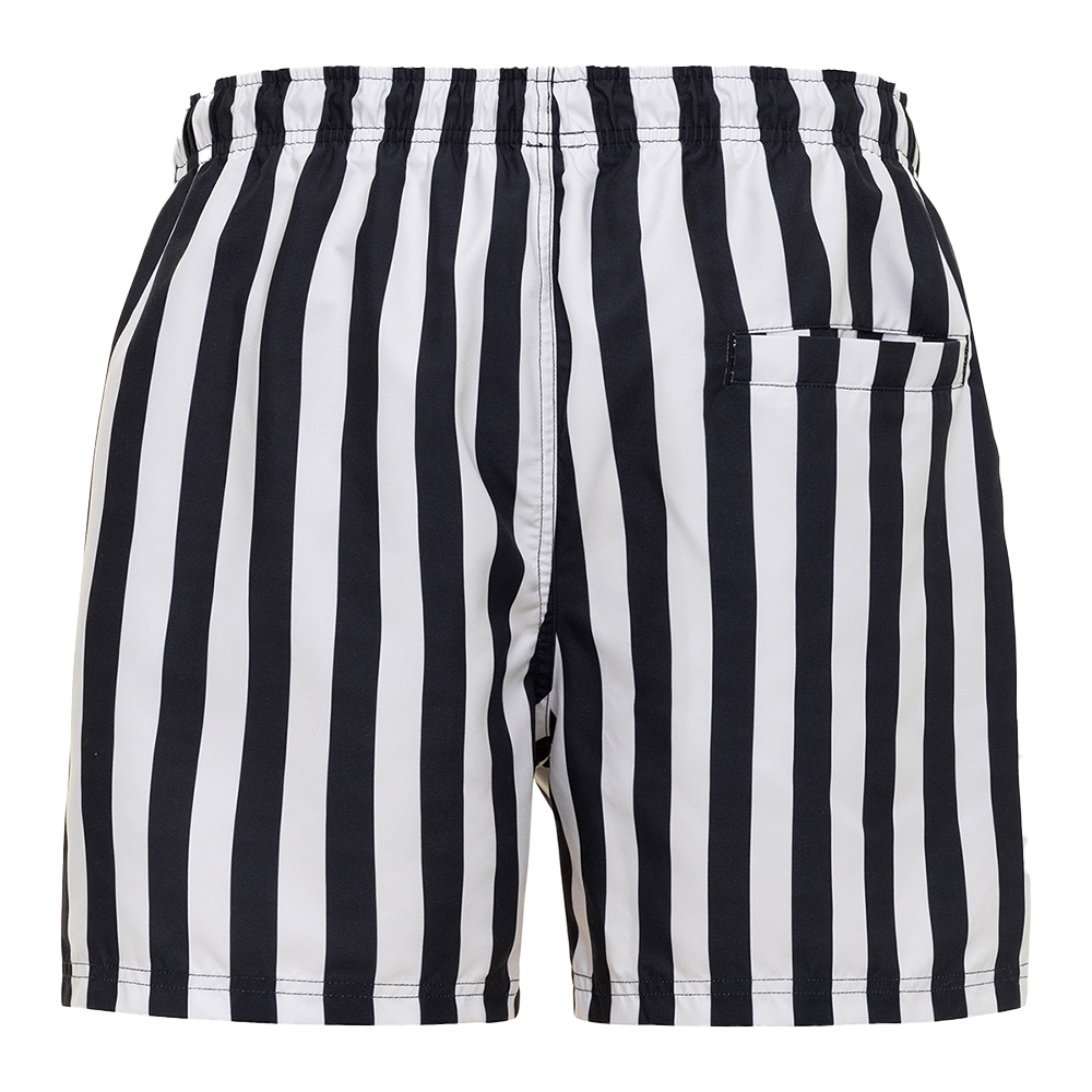 Navy Stripe Swim Trunks