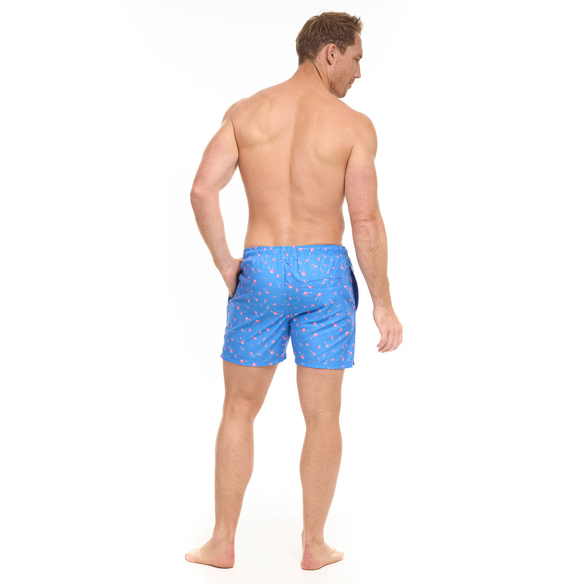Blue Flamingo Swim Trunks