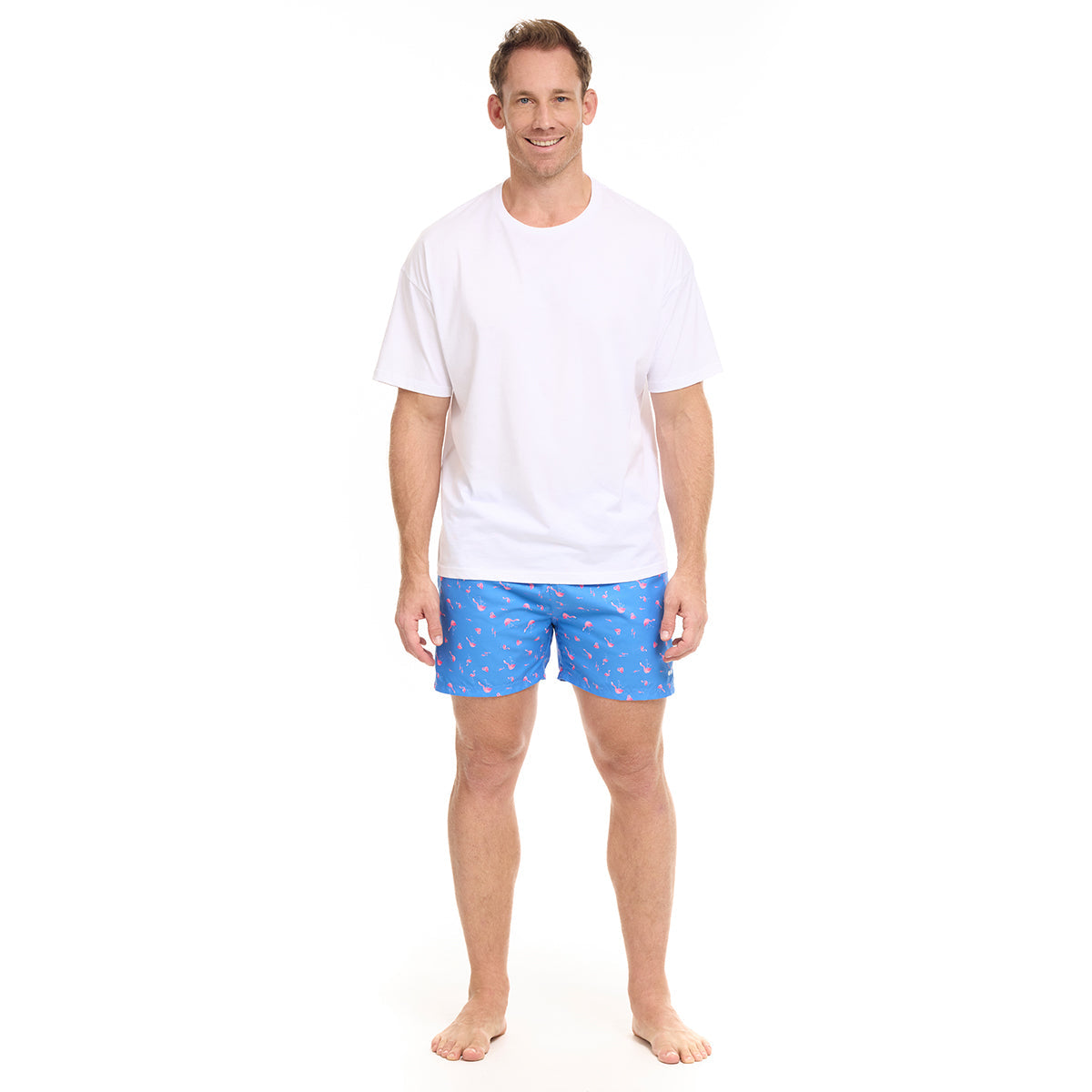 Blue Flamingo Swim Trunks