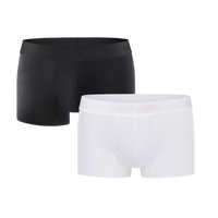 fit:regular | qty:1x | menge:1x | Two pairs of Comfyballs Comfycel men's REGULAR length boxer briefs, one black and one white, displayed against a solid white background.