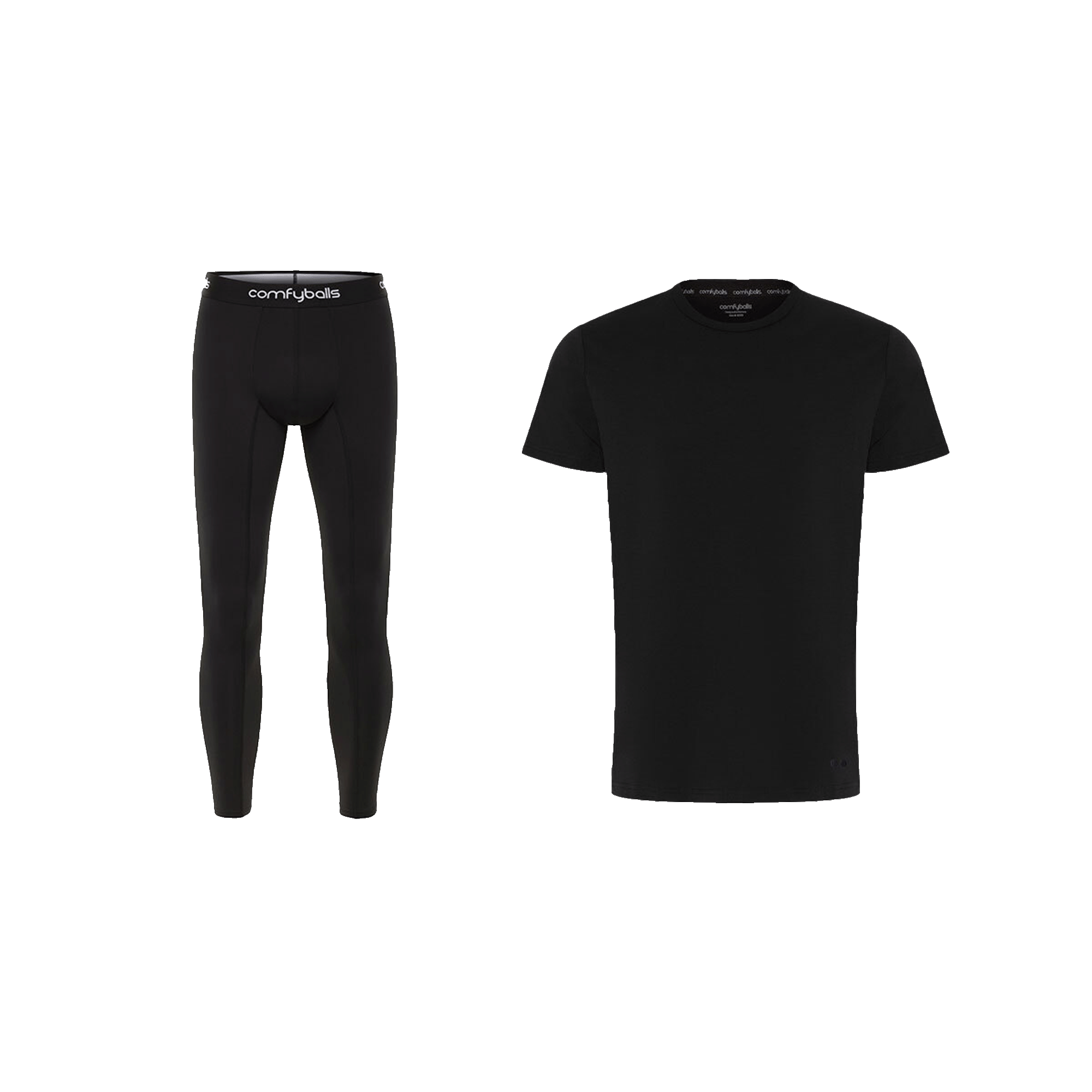 BLACK Long Johns & BLACK Tee Bundle