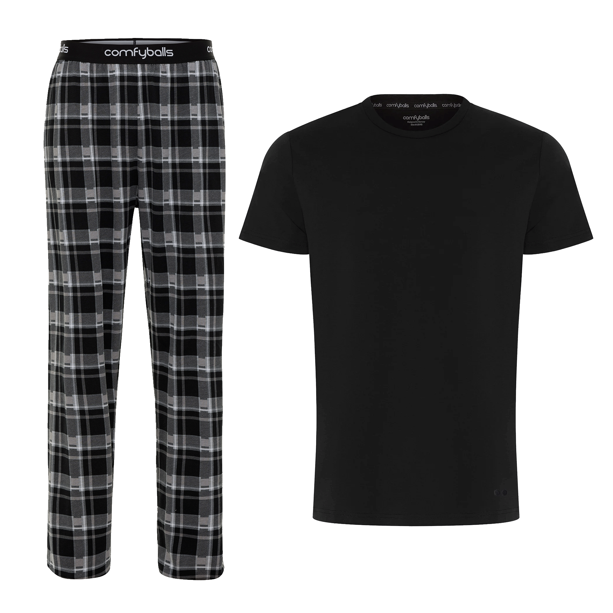Black Checkered Pyjama & Tee Bundle
