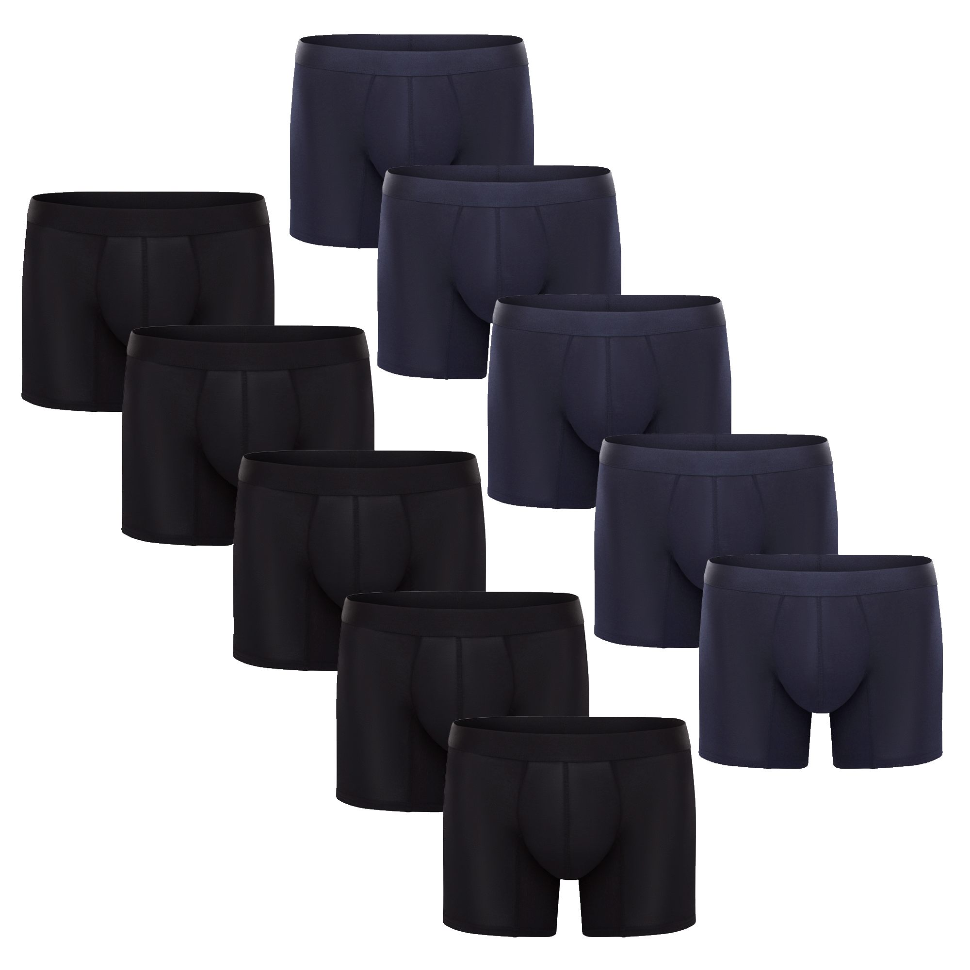 Navy & Black No Show 10-Pack LONG