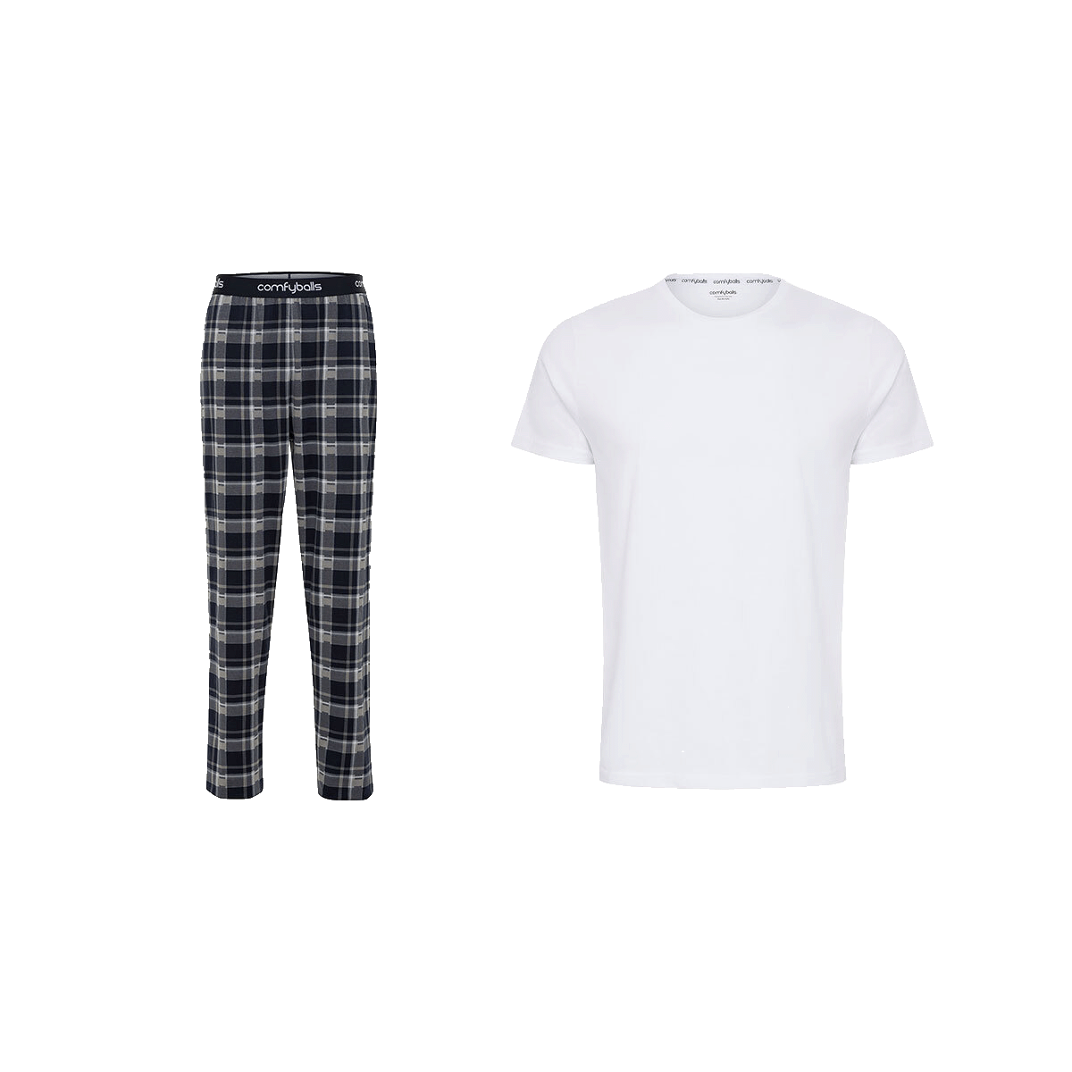 NAVY Pyjama Pants Man & WHITE Tee