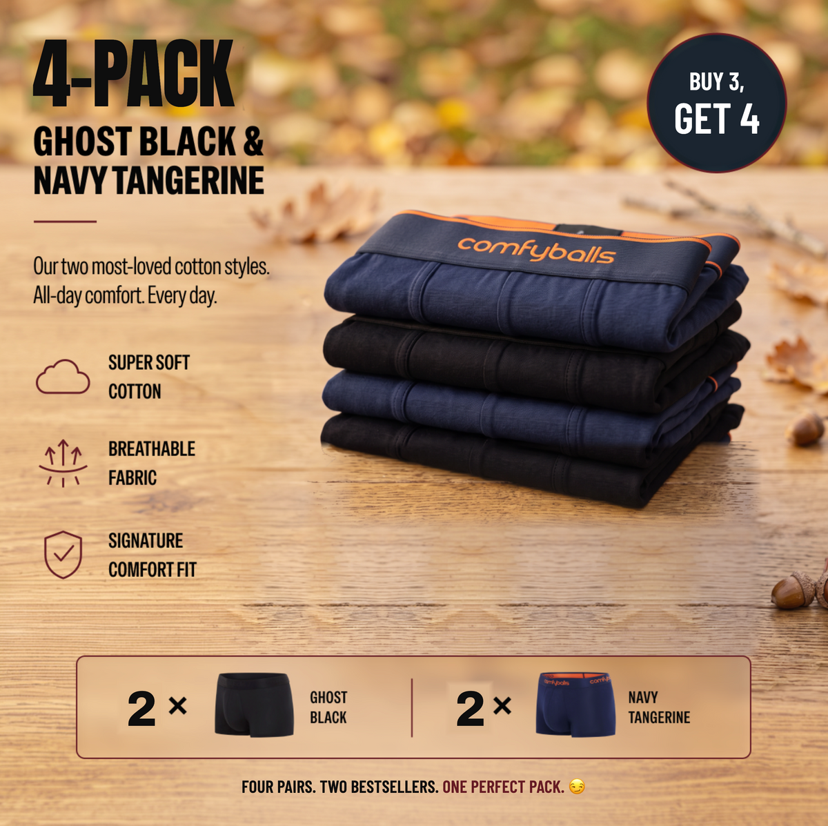 Cotton 4-Pack – Buy 3 Get 4